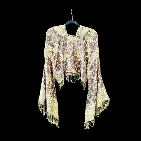 *BUTTERFLY BELL TOP - Brown BOHO