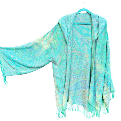 PASH ROBE - Aqua Green Gardens