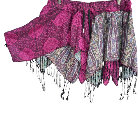 FAIRY PASH SKIRT - Magenta Paisley