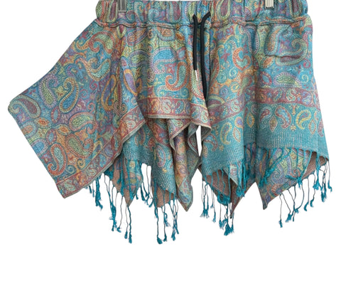 FAIRY PASH SKIRT - Teal Paisley