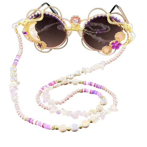 Purple Moon Petals w Chain
