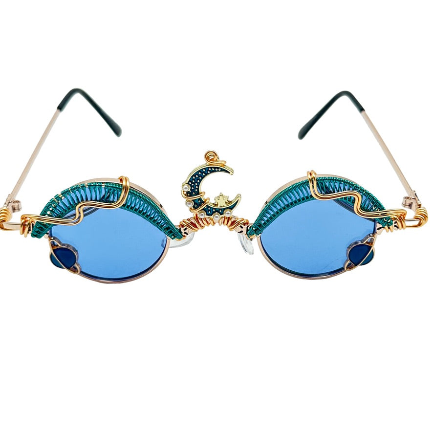 Wire Wrapped Western Sunglasses discount Teal