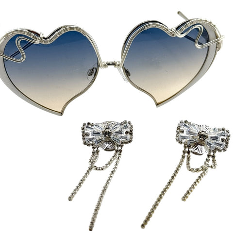 CRYSTAL BOWS - Silver