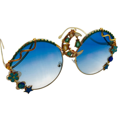 BLUE MOONLIGHT Collage Art