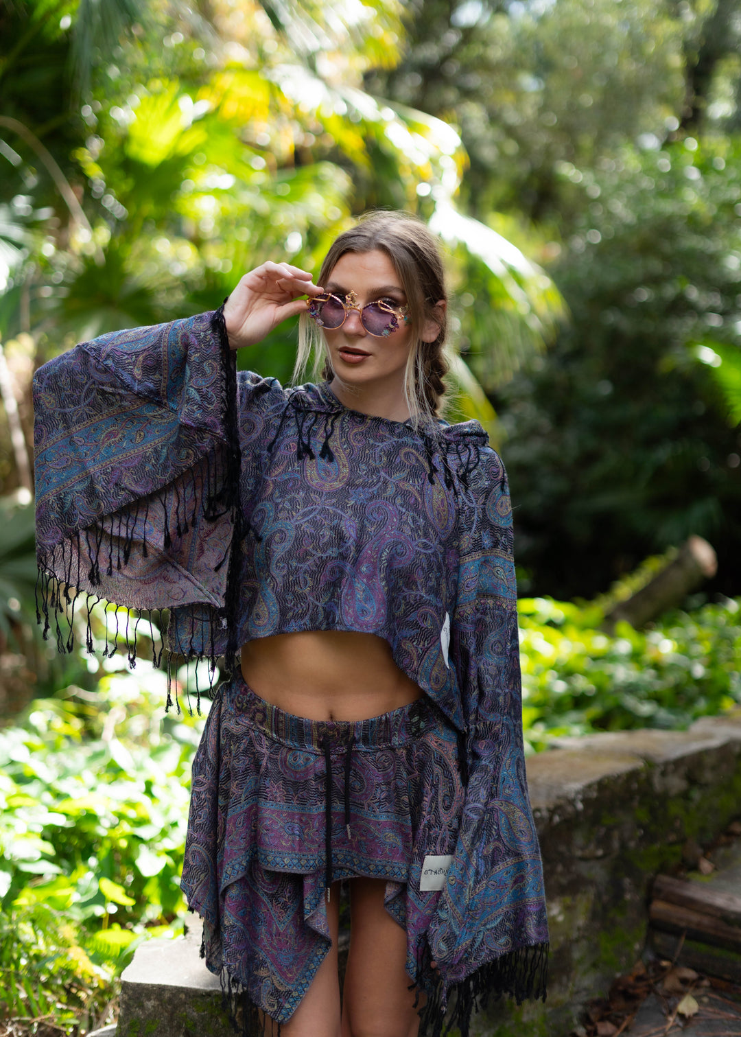 shop faerie セーラーメッシュ loose top pink 90s Sheer Fuchsia Textured Silk Top | M-L - Lucky Vintage