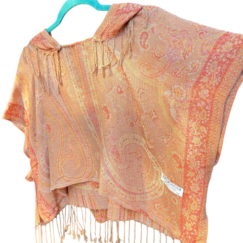 Sand Dunes - Pashmina Hooded Crop Top