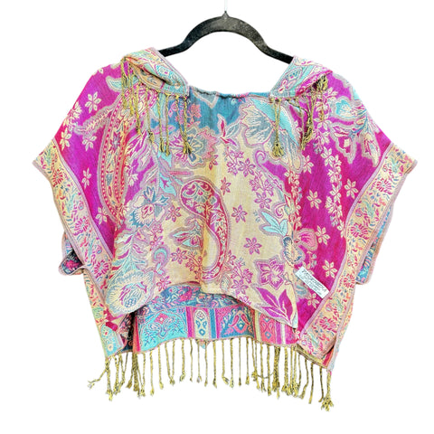 Queen Paisley - Pashmina Hooded Crop Top