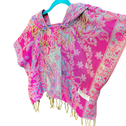 Royal Dragonfruit - Pashmina Hooded Crop Top