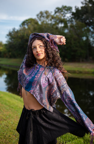 BUTTERFLY BELL PASH TOP - Purple Sparkles